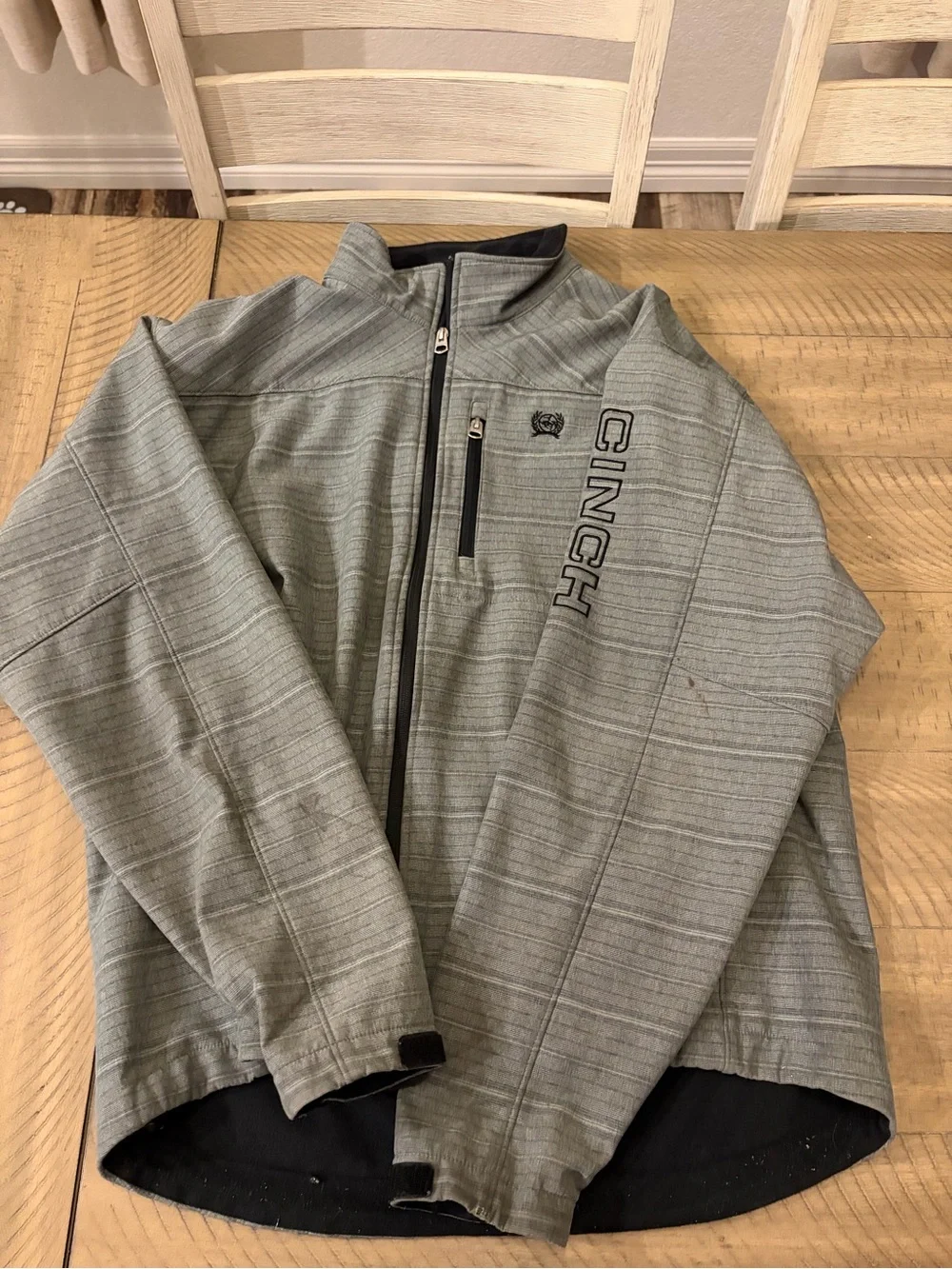 Cinch Light Grey Zip-Up Softshell Jacket